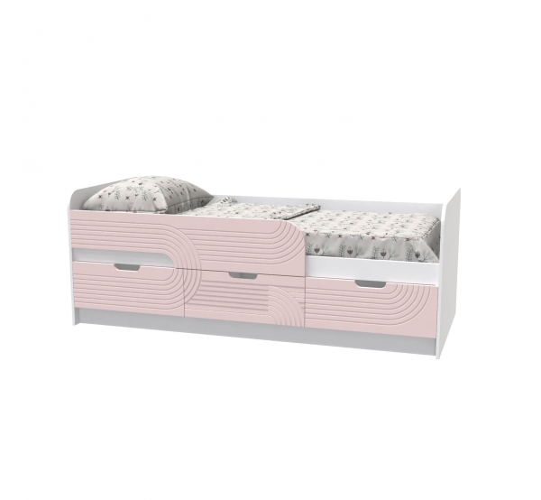  Детская кровать Binky White/Pink МДФ